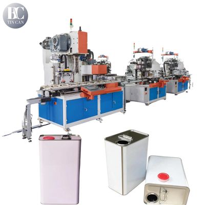 Bon prix Machine de fabrication de boîtes d'étain de peinture de 4 litres 30 cpm Vitesse pour les boîtes chimiques rectangulaires en ligne