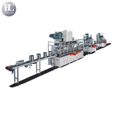 calidad Máquina de fabricación de cubos de tambor automática completa 18L 30cpm Línea de producción de latas de tambor de sellado superior fábrica