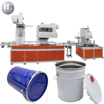 Buen precio Máquina para hacer cubos de 18 litros 30 cpm Automática de expansión de flanqueo y combinación de sellado en línea