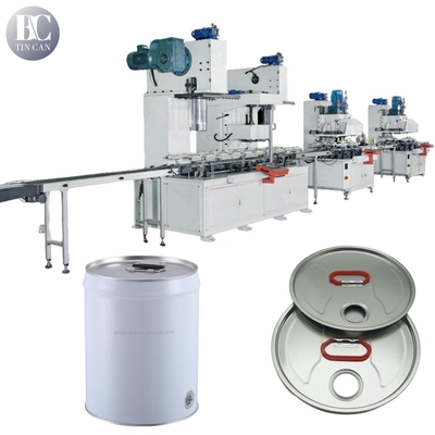 Buon prezzo 10L vuoti Bottiglie rotonde di vernice macchina di produzione 30cpm copertura automatica sigillata per secchio rotondo in linea