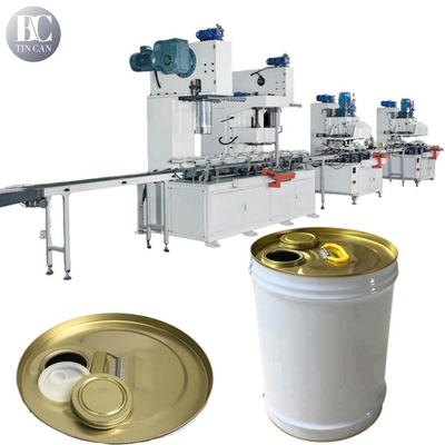 Buen precio Máquina para hacer cubos de tambor 30 cpm tapa sellada máquina para hacer estaño químico redondo en línea